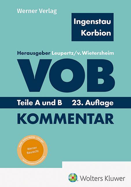 inhentau|Ingenstau / Korbion, VOB Teile A und B .